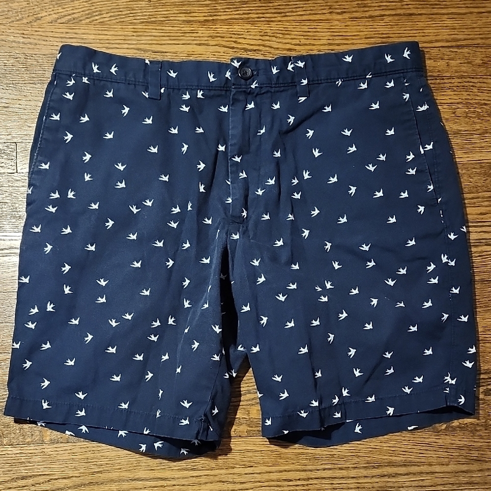 Banana Republic Dark Blue Bird Print Swim Shorts